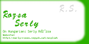 rozsa serly business card